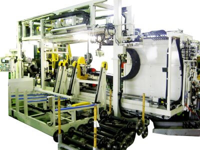 トラクターチューブ両端加工機