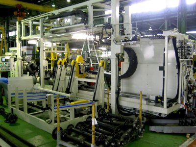 トラクターチューブ両端加工機