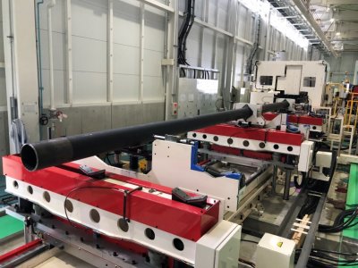 シリンダーチューブ端面加工用 500型2ポッド式CNCフェーシング加工機【FLEXU＋CYLINDER】