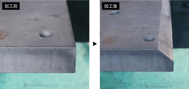 山科精器 自走式開先加工機 加工例