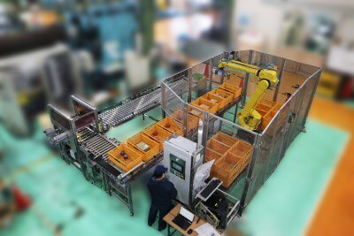 ロボットピッキングデパレタイザーシステム（オリコン用）