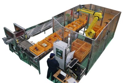 ロボットピッキングデパレタイザーシステム（オリコン用）